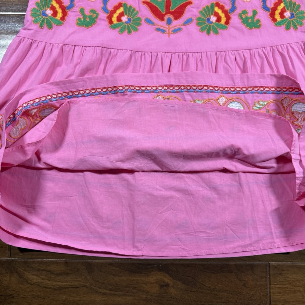 J.Marie Women's Size Small‎ Pink Embroidered Sleeveless Landon Midi Dress - Picture 13 of 14